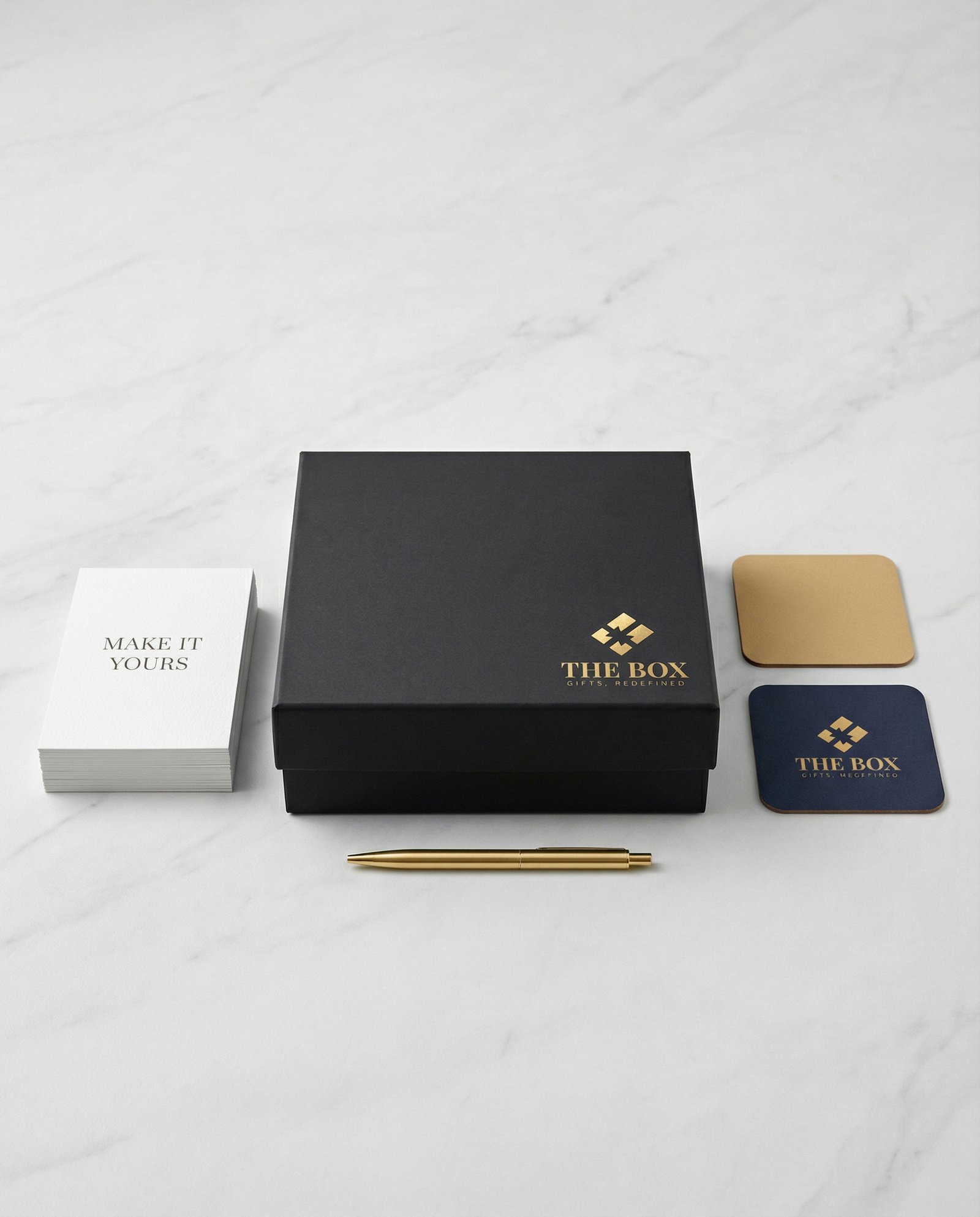 Employee recognition gift set with branded stationery