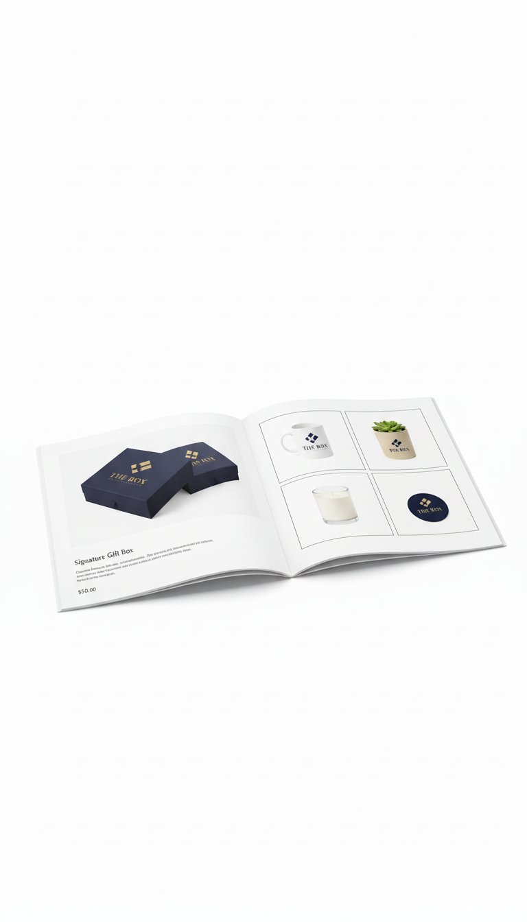Luxury corporate gift collection with printed branding